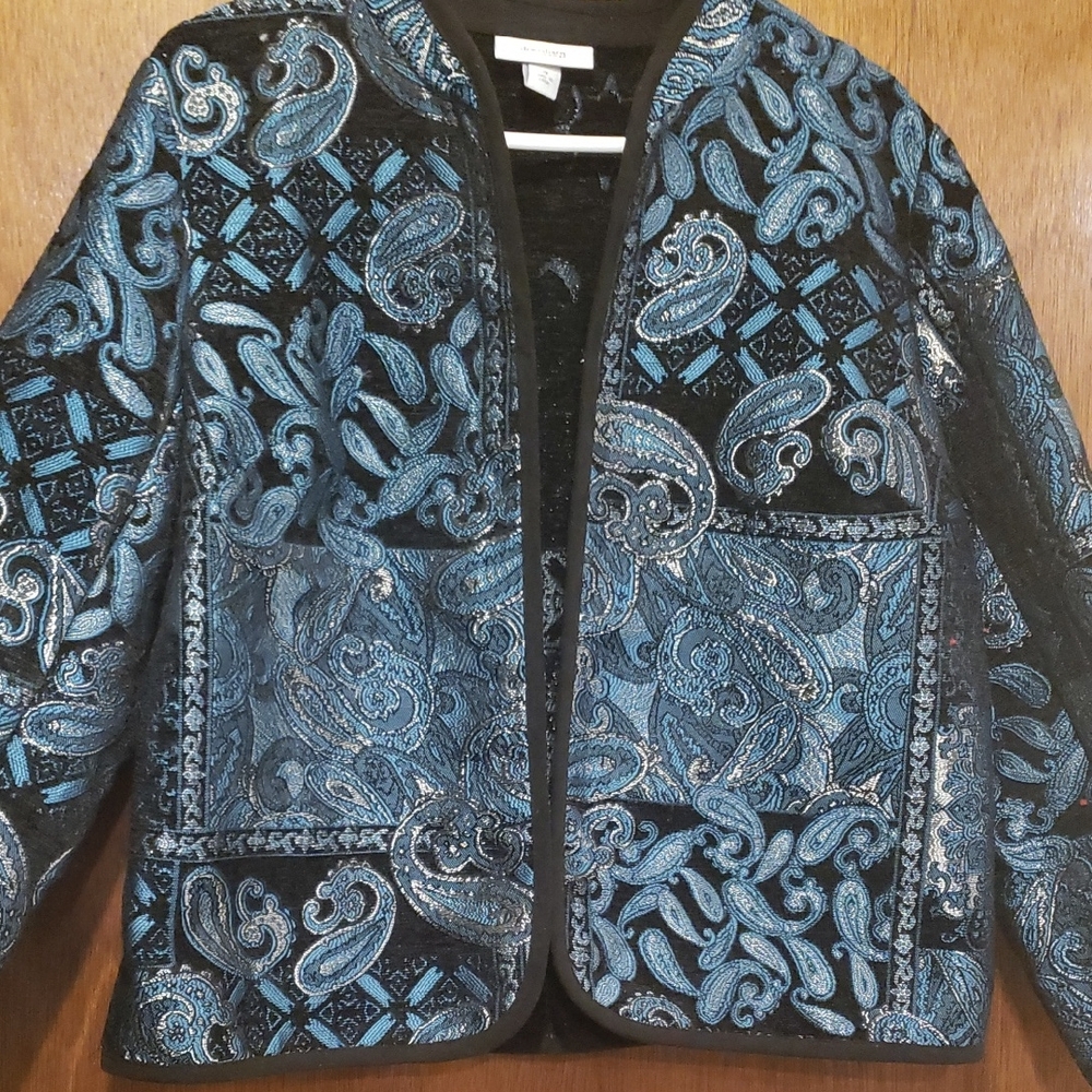 Black and Blue Paisley Tapestry Jacket
